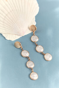 Gold Stud Coin Pearl Dangle - Altar'd State