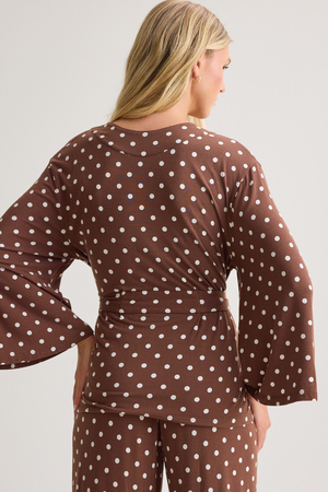 Charlotte Polka Dot Lounge Kimono - Altar'd State - 