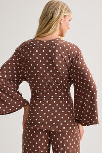 Charlotte Polka Dot Lounge Kimono Detail 5 - Altar'd State