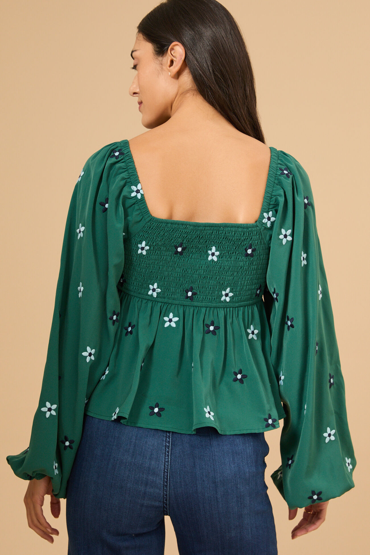 Altar'd State Olivia Embroidered Babydoll Top at Hamilton Place in