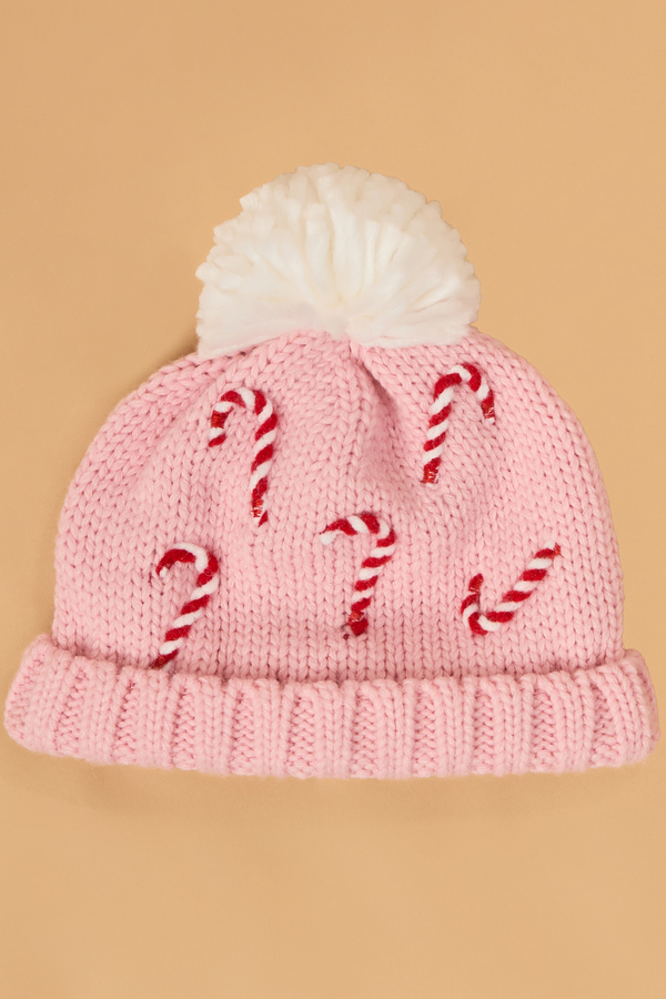 Candy Cane Knit Beanie - Altar'd State