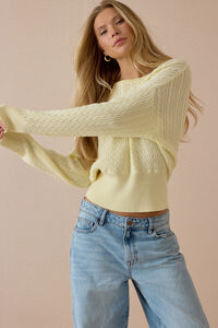 Causey Cable Knit Sweater Detail 5 - Altar'd State