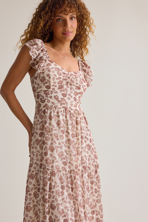 Julie Adeline Floral Ruffle Maxi Dress - Altar'd State - 