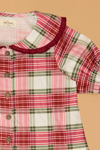 Plaid Wishes Lounge Dress Detail 2 - Altar'd State