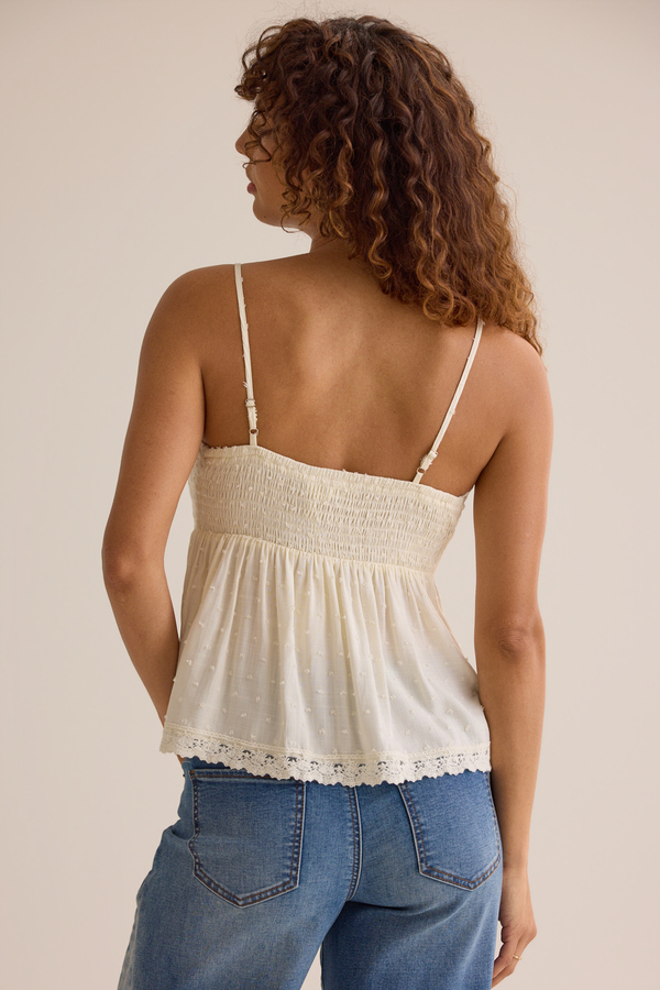 Parker Lace Trim Cami in Ivory | Altar'd State
