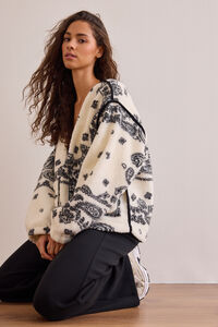 Mountain Bandana Sherpa Jacket Detail 3 - Altar'd State