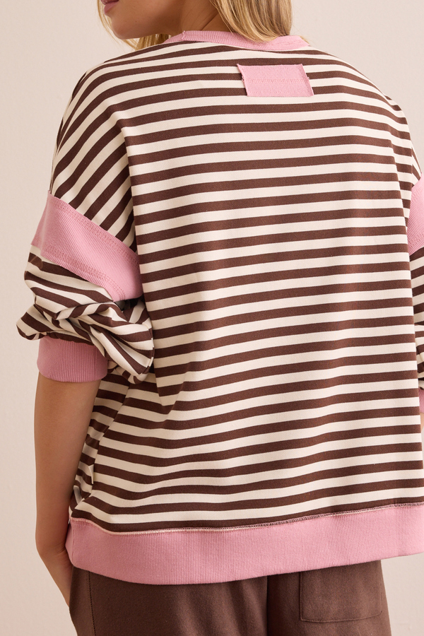 Go-To Stripe Pullover Detail 5 - Altar'd State