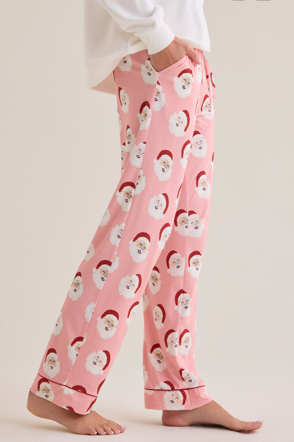 Smiley Santa Mama Pj Pants Detail 3 - Altar'd State
