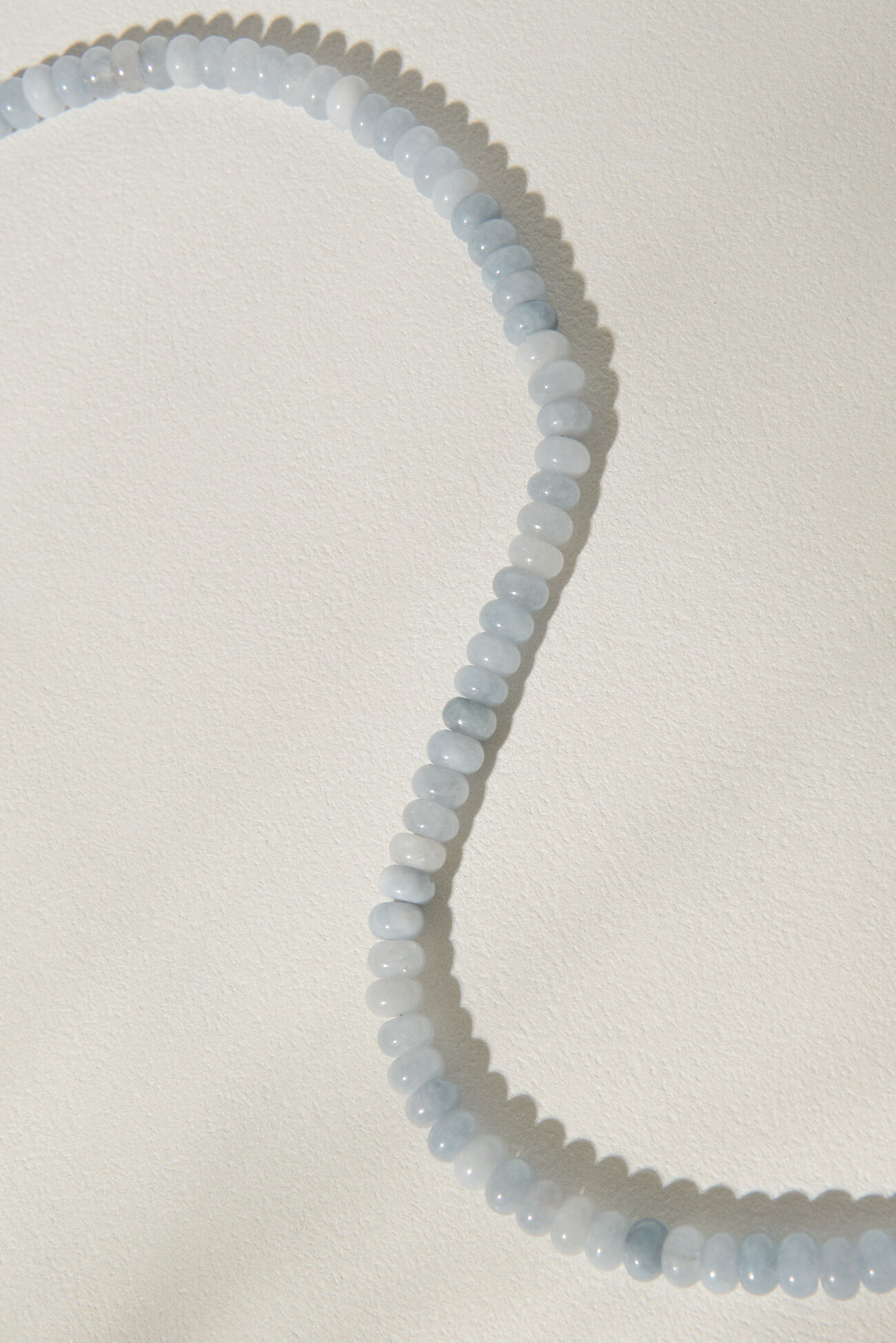 Blue Marbled Beaded Necklace