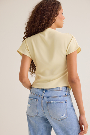 Addison Button Mock Neck Top - Altar'd State - 