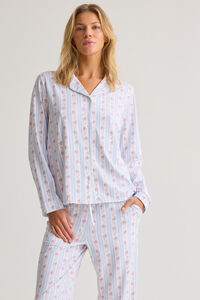 Anna Floral Striped Mama PJ Set Detail 4 - Altar'd State