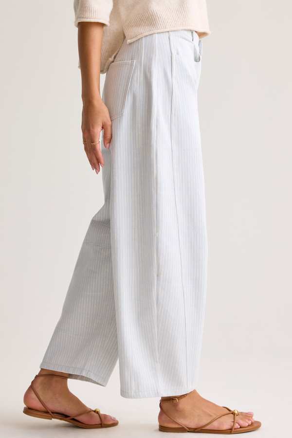 Maren Striped Barrel Jean Detail 4 - Altar'd State
