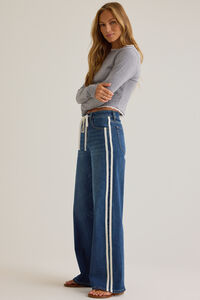 Skylar Side Stripe Jeans Detail 4 - Altar'd State