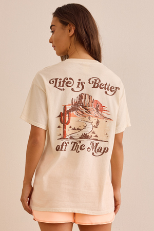 Life is Better Off the Map Oversized Tee - Altar'd State - 
