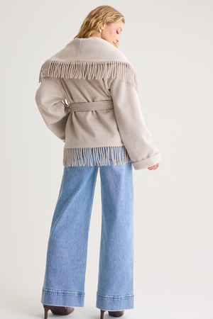 Zoe Fringe Tie Waist Jacket - Altar'd State