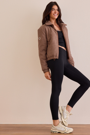 Breeze Herringbone Puffer Jacket - Altar'd State - 