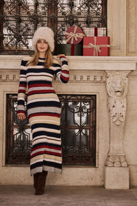 Aileen Striped Sweater Dress Detail 3 - Altar'd State