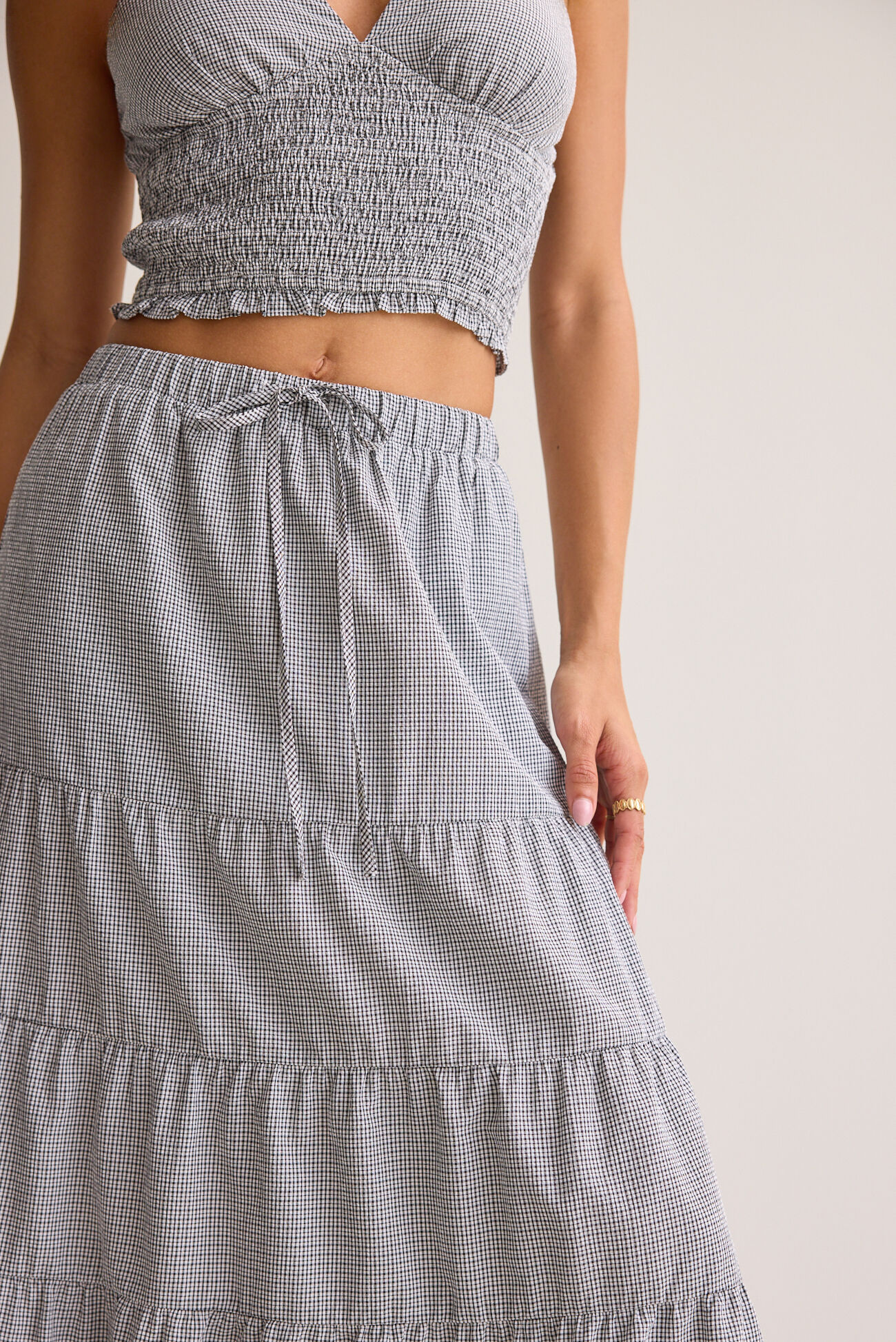 Betty Gingham Maxi Skirt