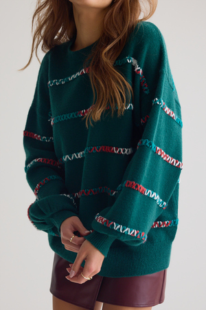 Marleigh Whipstitch Sweater - Altar'd State - 