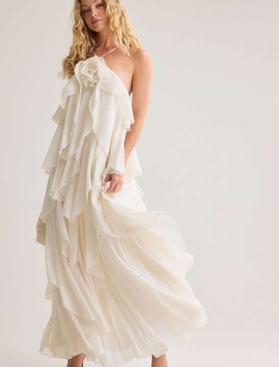 Sally Ruffle Maxi Dress Detail 1 - Altar'd State