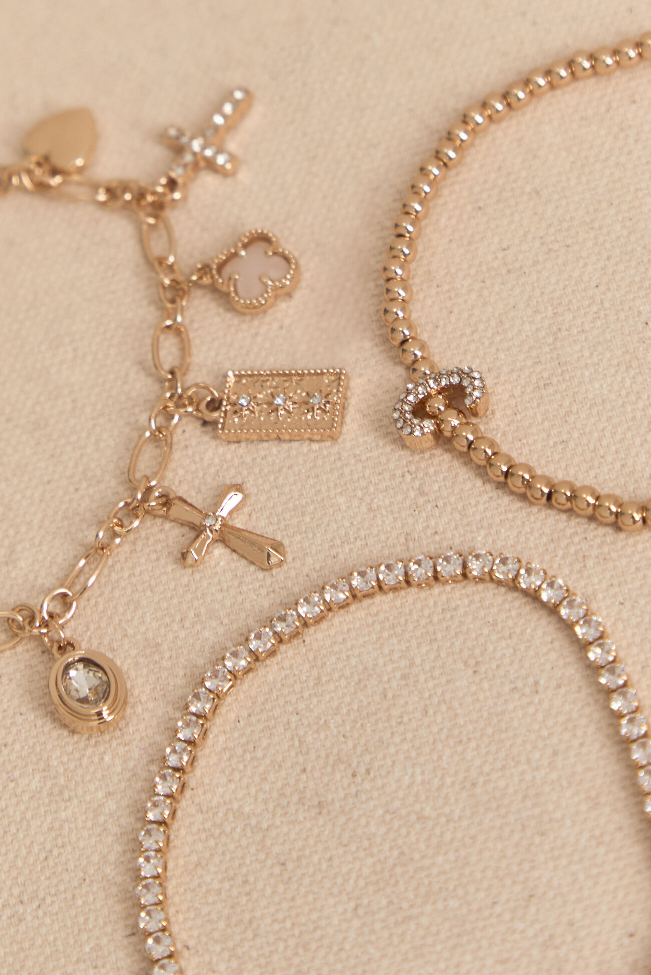 C Charm Bracelet Set