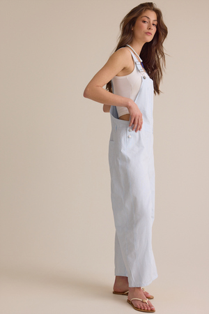 Sawyer Striped Barrel Overalls - Altar'd State - 
