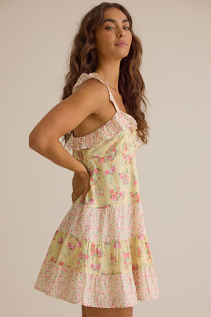 Lila Floral Mini Dress - Altar'd State - 