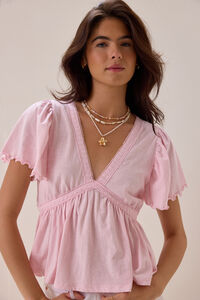Nia Crochet Babydoll Tee - Altar'd State
