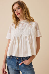 Klemmis Crochet Baby Doll Top - Altar'd State