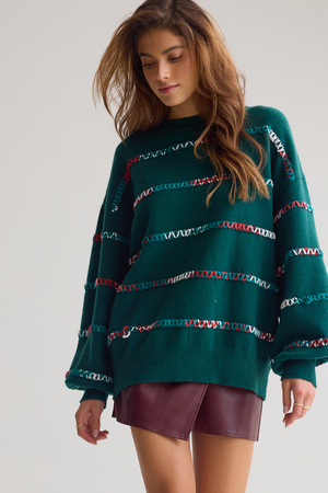 Marleigh Whipstitch Sweater - Altar'd State - 