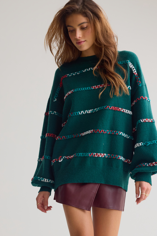 Marleigh Whipstitch Sweater - Altar'd State