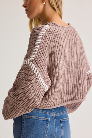 Violetta Whipstitch Pullover Sweater - Altar'd State - 