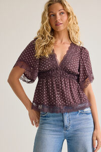 Ruthie Lace Babydoll Top - Altar'd State