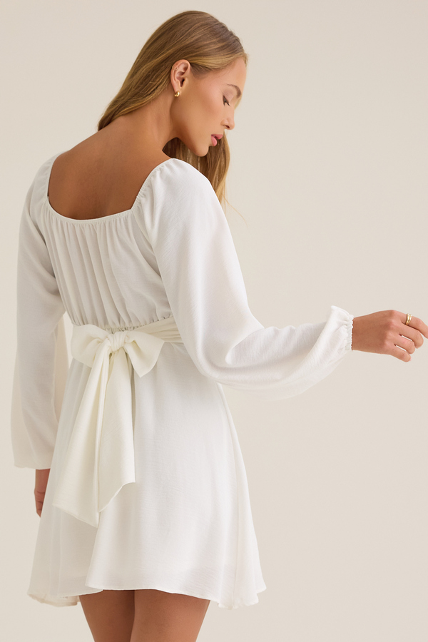 Lola Crossover Dress in Off White | Altar'd State