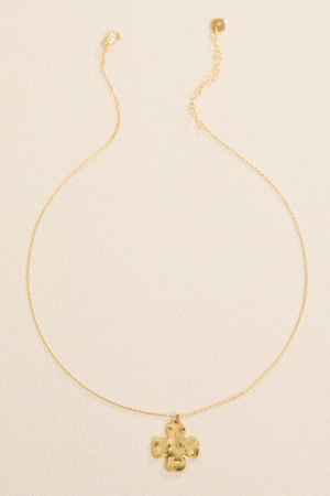18K Gold Eloise Cross Necklace - Altar'd State - 