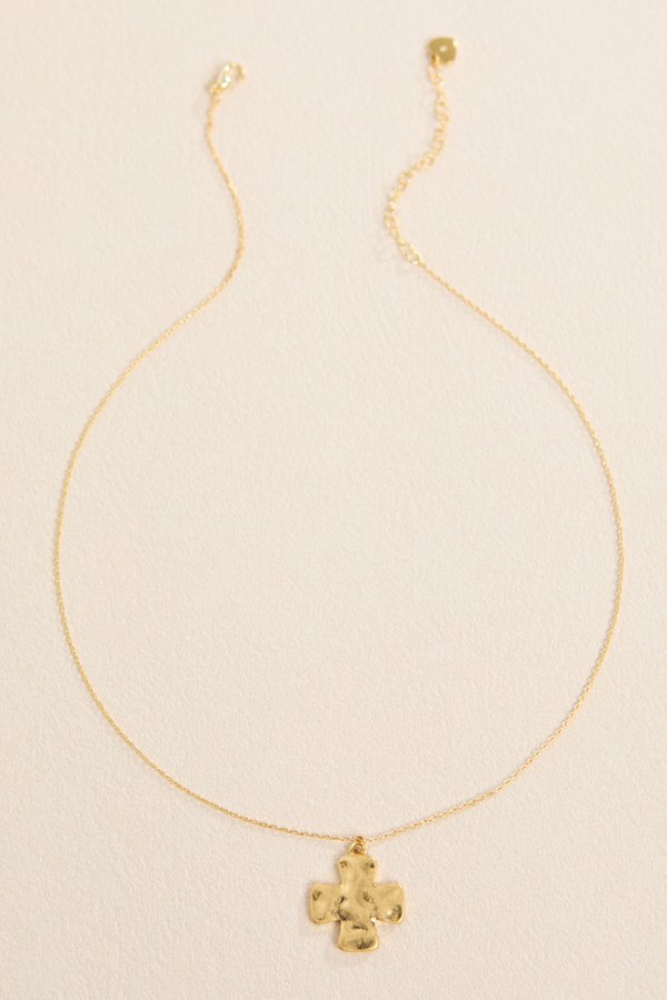 18K Gold Eloise Cross Necklace - Altar'd State