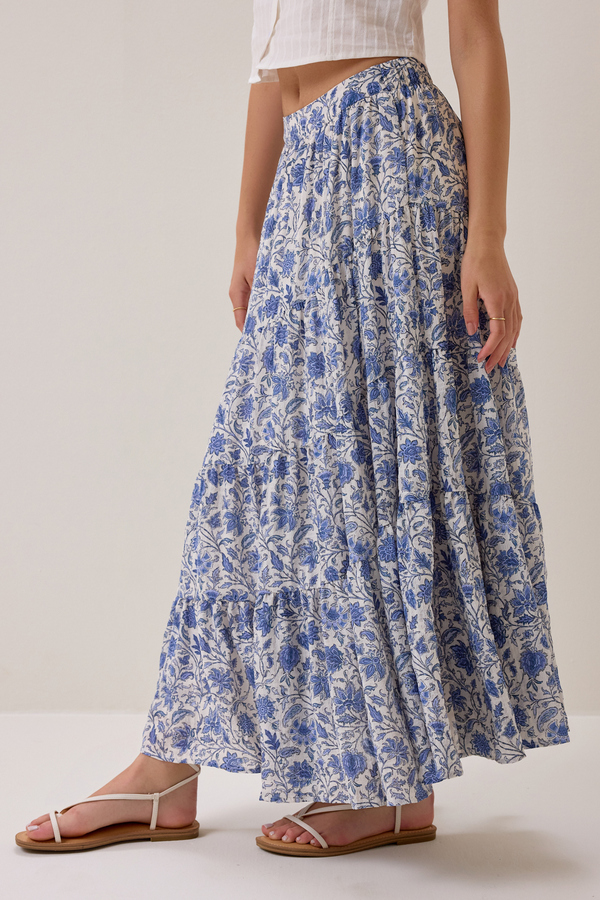 Solara Tiered Maxi Skirt Detail 4 - Altar'd State