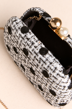 Jennie Polka Dot Tweed Clutch - Altar'd State - 