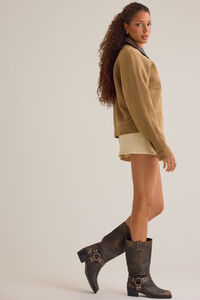 Quinn Suede Jacket Detail 3 - Altar'd State