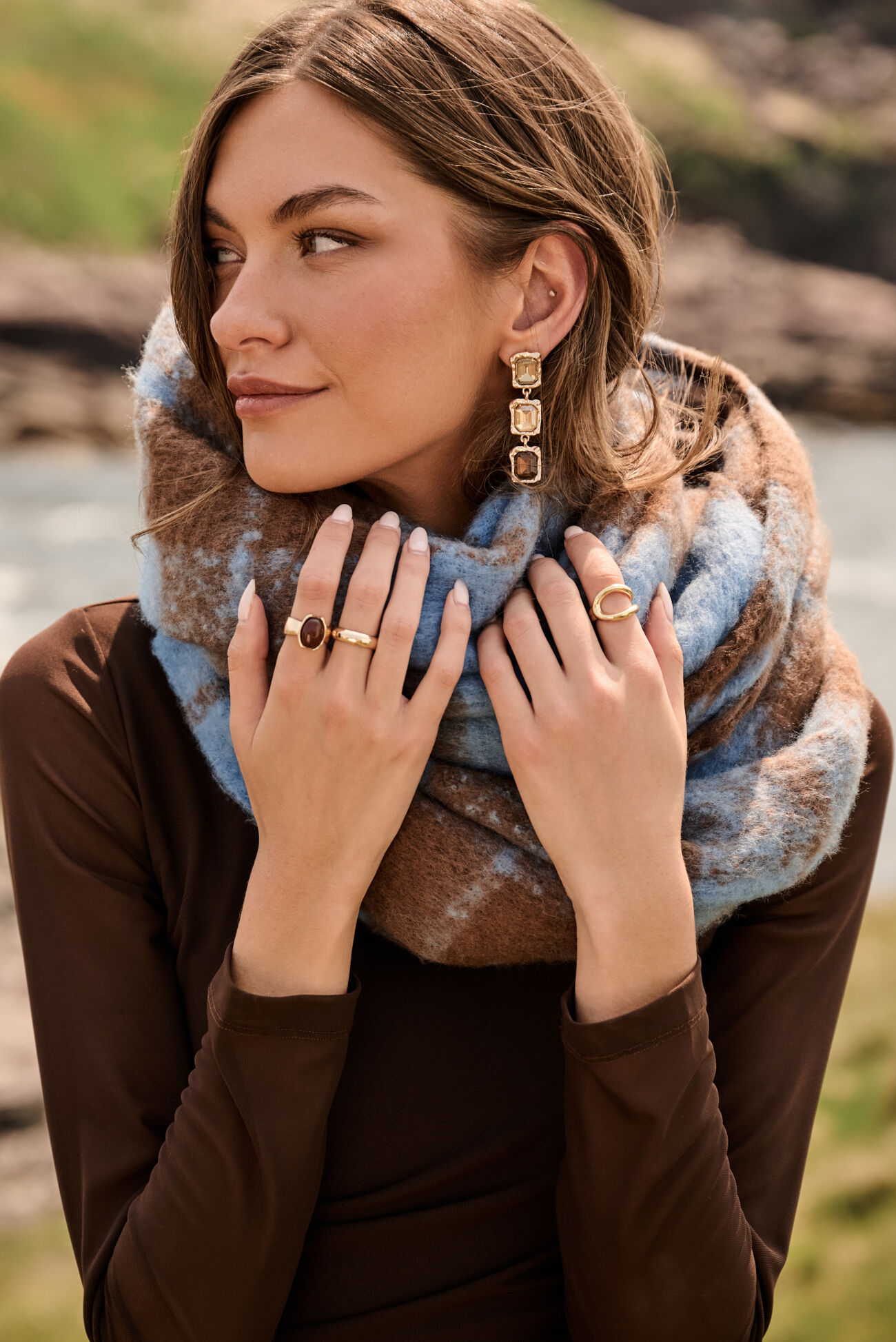 Cascading Jewel Earrings