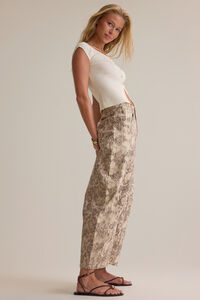 Josie Snake Skin Barrel Pant Detail 4 - Altar'd State