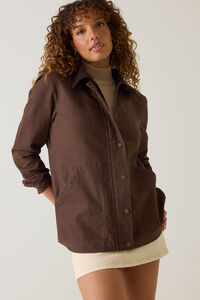 Jacee Canvas Button Down Barn Jacket Detail 3 - Altar'd State