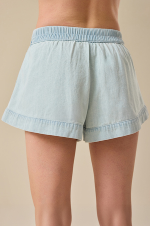 June Button Up Denim Short - Altar'd State - 
