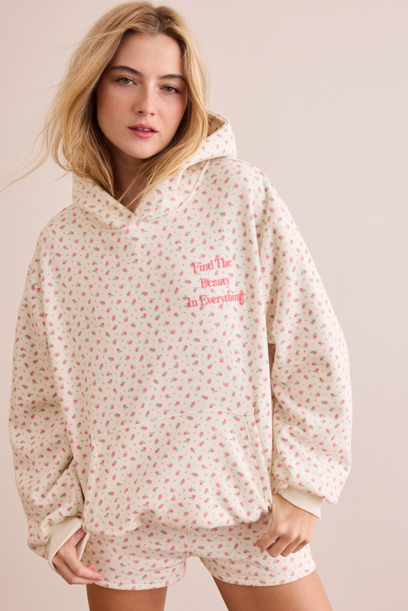 
        Find The Beauty In Everything Hoodie in Pink & Ivory | AS Revival
    