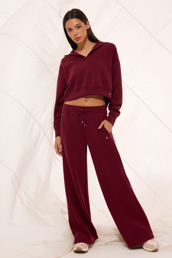 Supersoft Cropped V-Neck Hoodie Detail 3 - Altar'd State