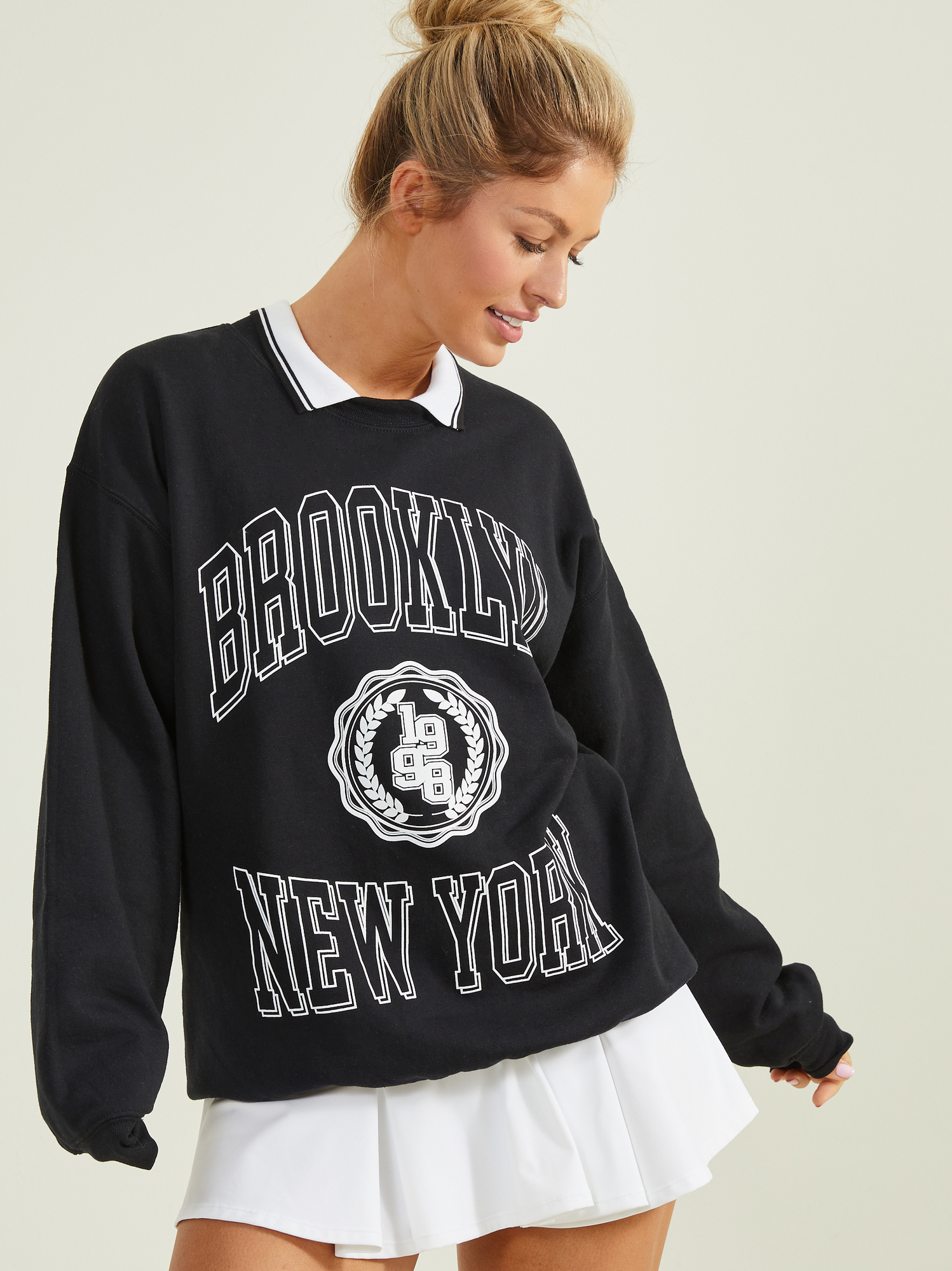 Brooklyn New York Black Graphic Sweatshirt