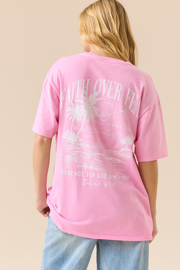 Faith Over Fear Beach Tee Detail 2 - Altar'd State