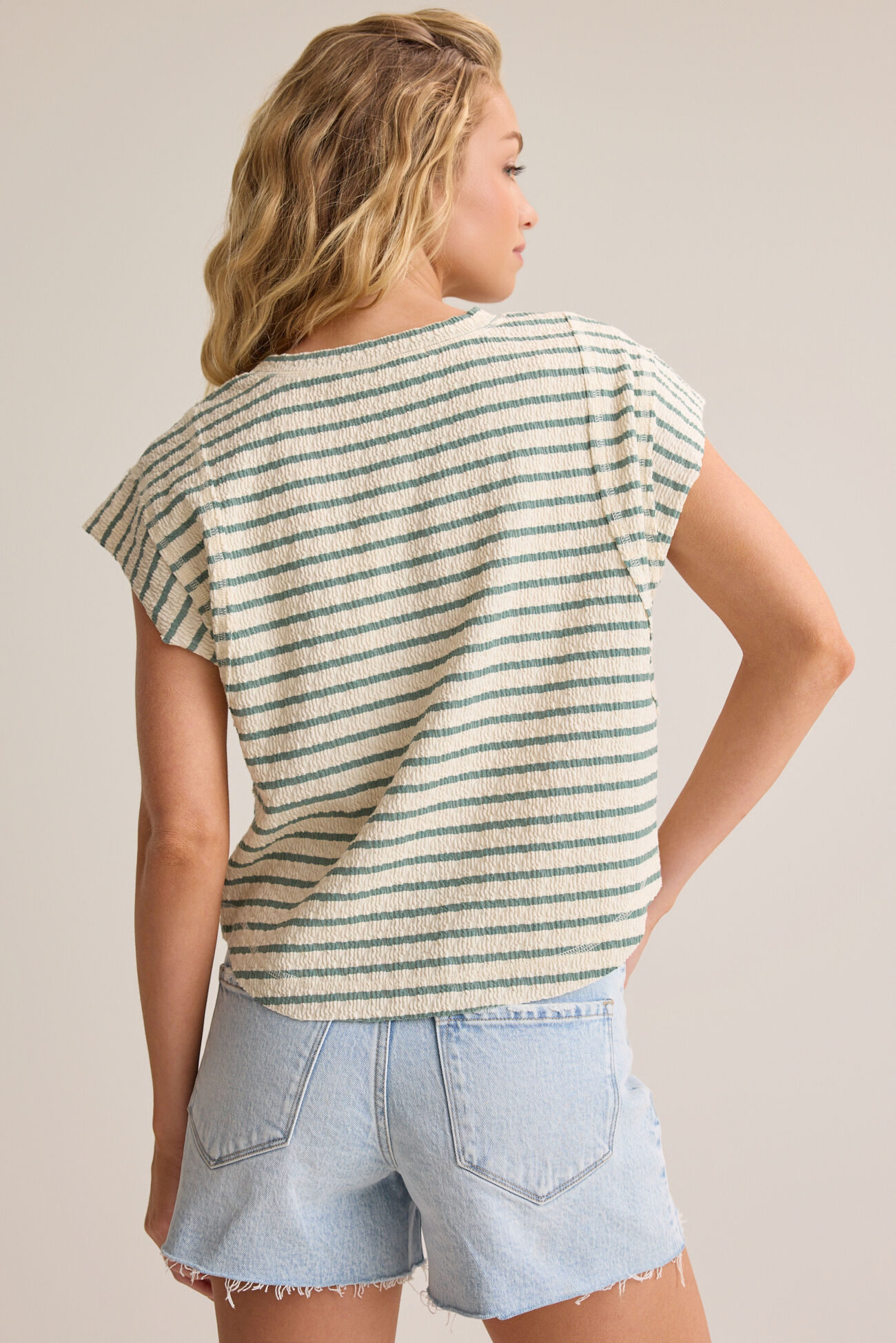 Cressida Stripe Rib Raglan Top