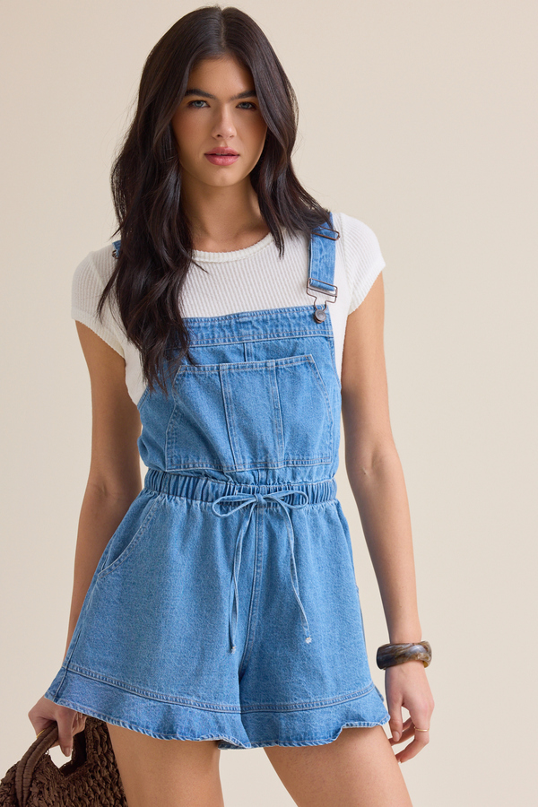 Julia Denim Shortalls - Altar'd State