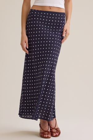Elodie Polka Dot Linen Maxi Skirt - Altar'd State - 